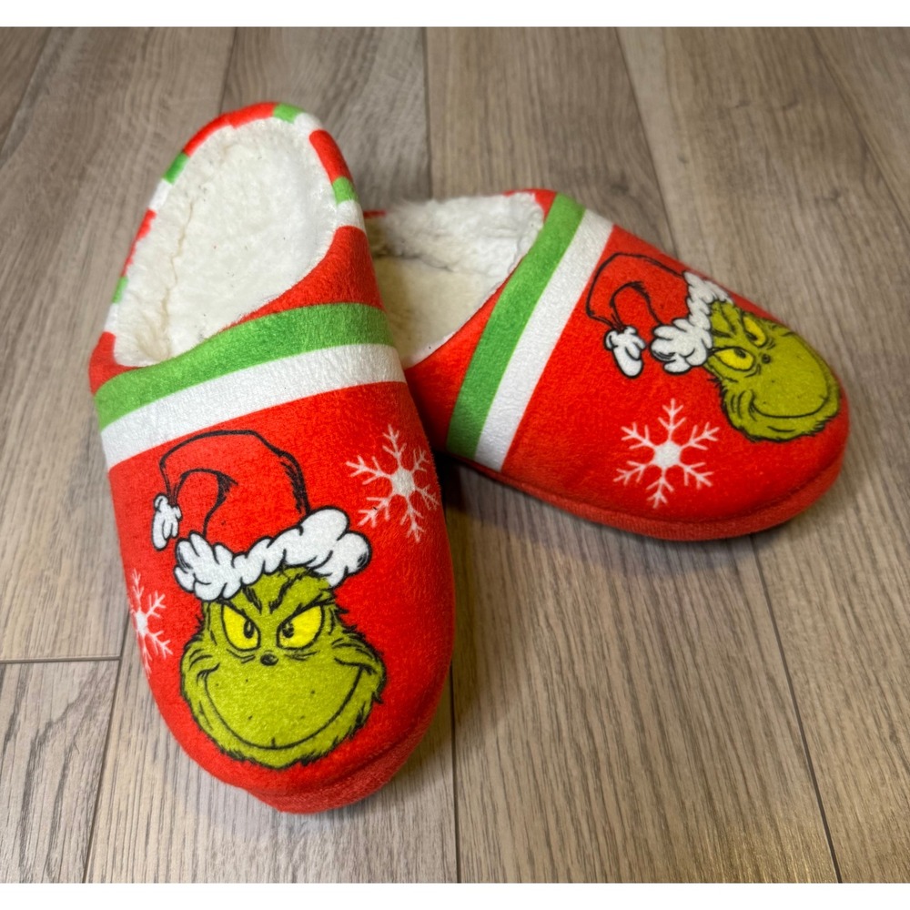 The Grinch | Christmas Slippers | Red Green | Size 6